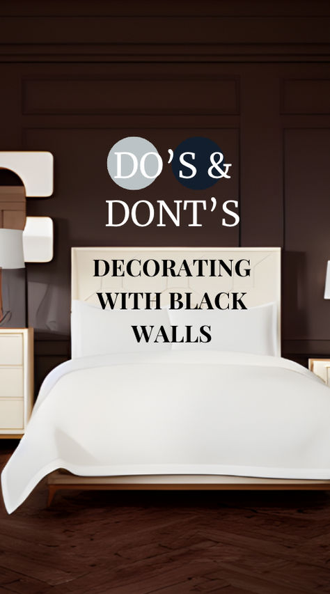 There’s something eye-catching about dark, matte accent walls, and as the trend picks up steam, you may find yourself tempted to try one in your own home. Or maybe your home is full of bright colors that you need to balance out. Before you break out the black paint, consider these dos and don’ts of decorating with dark accent walls. How To Decorate A Black Wall, Introspection Quotes, Black Accent Wall Living Room, Dark Accent Wall, Bed Display, Decorating With Black, Brown Accent Wall, Black Accent Wall, Black Walls Bedroom