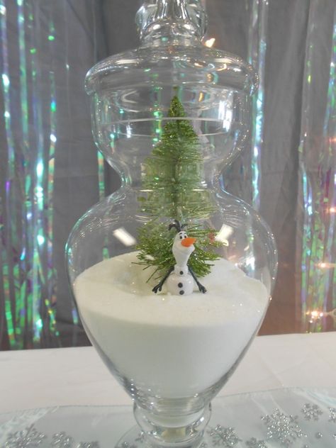 Disney Frozen--Winter wonderland Birthday Party Ideas | Photo 1 of 12 | Catch My Party Snowglobe Christmas, Olaf Party, Winter Wonderland Birthday Party, Frozen Bday Party, Disney Christmas Decorations, Winter Wonderland Birthday, Frozen Christmas, Tema Disney, Frozen Themed Birthday Party