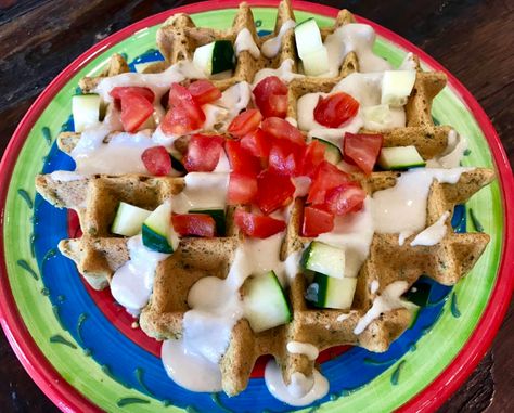 Falafel Waffles, Falafel Waffle, Tahini Sauce Recipe, Kitchen Hacks Food, Tahini Recipe, Waffle Ingredients, Bean Flour, Homemade Hummus, Tahini Sauce