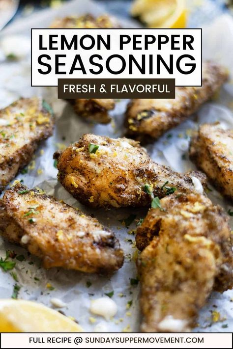 Lemon Pepper Seasoning Lemon Pepper Seasoning Recipe, Lemon Pepper Rub, Dried Lemon Zest, Food Seasoning, Drying Cilantro, Lemon Butter Chicken, Pepper Seasoning, Lemon Potatoes, Seasoning And Spice