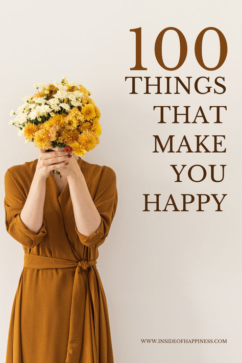 There are at least 100 things that make you happy present in your life right now, and you probably pay attention to the ones that don't. Things That Bring Me Joy List, What Makes You Happy List, Things That Make You Happy, Things That Bring Me Joy, Things That Make Me Happy List, Things That Make Me Happy, Positivity Cards, Happy Tips, Joyful People