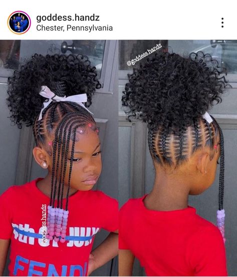 6 Grade Hairstyles Black, Girl Braids Hairstyles Kids Black Little Short Hair, Cute Cornrow Hairstyles For Kids, Birthday Hairstyles For Kids, Braided Ponytail Hairstyles Black Kids, Kids Braided Hairstyles Natural Hair, Kids Cornrow Hairstyles, Cornrow, Cute Toddler Hairstyles