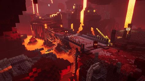 Aesthetic Minecraft Nether Base, Nether Castle Ideas, Minecraft Nether Background, Nether Portal Aesthetic, Minecraft Nether Themed Builds, Minecraft Nether Village, Nether Minecraft Ideas, Nether Bridge Minecraft, Nether Pathways Minecraft