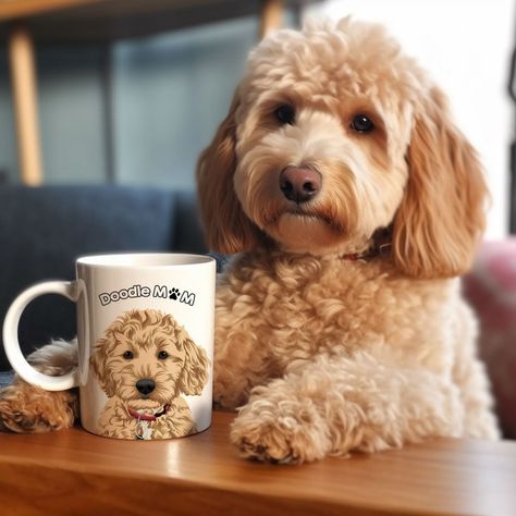 Coffee Mug Dog Quotes, Custom Mug Gifts, Mug Photo, Doodle Mom, Simple Photo, Unique Phone Case, Custom Drawing, Car Personalization, Note Box