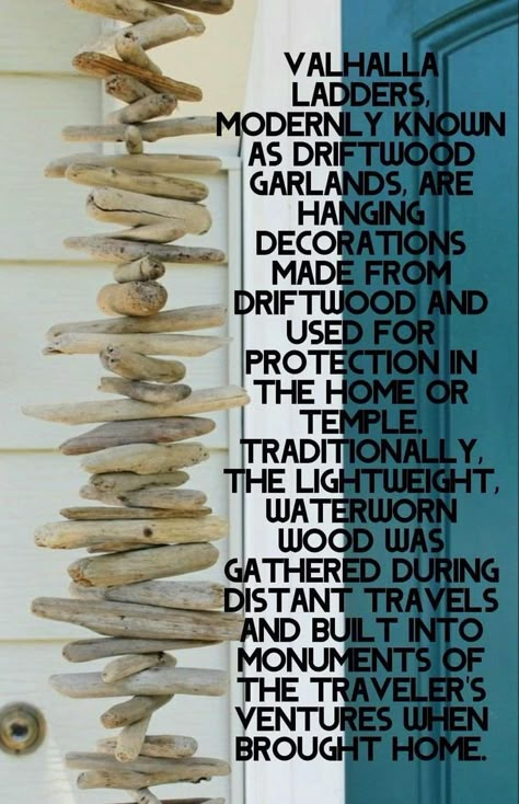 Viking Decor, Driftwood Art Diy, Pagan Crafts, Driftwood Projects, Norse Pagan, Witchy Crafts, Anna White Diy, Driftwood Crafts, Furniture Plans Free