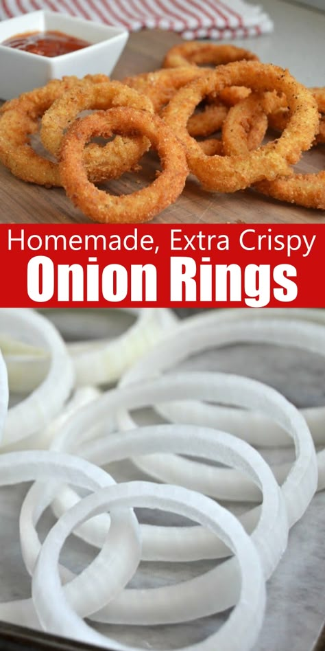 Homemade Extra Crispy Onion Rings – CUCINADEYUNG Breakfast Ideas Family, Onion Rings Recipe Easy, Crispy Onion Rings, Homemade Onion Rings, Onion Rings Recipe, Baked Onions, Dinner Recipes Healthy Family, Crispy Onions, Onion Recipes