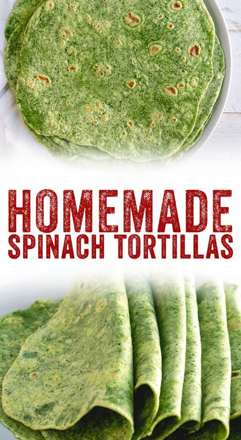 Healthy Tortilla Wraps, Spinach Tortilla Wraps, Spinach Tortillas, Homemade Wraps, Healthy Tortilla, Tortillas Recipe, Spinach Tortilla, Spinach Wraps, Healthy Wraps