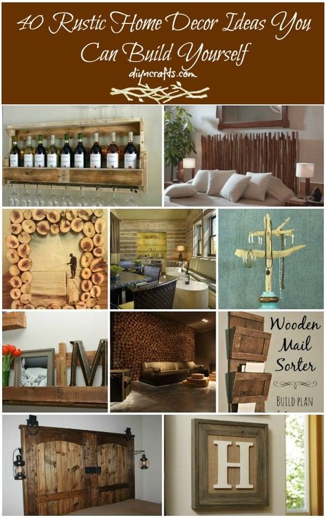 40 Rustic Home Decor Ideas You Can Build Yourself Classic Room, Rustic Home Decor Ideas, Diy Rustic Home, Build Yourself, Hal Decor, Living Room Small, Bedroom Walls, Diy Home Decor Bedroom, Ideas Vintage