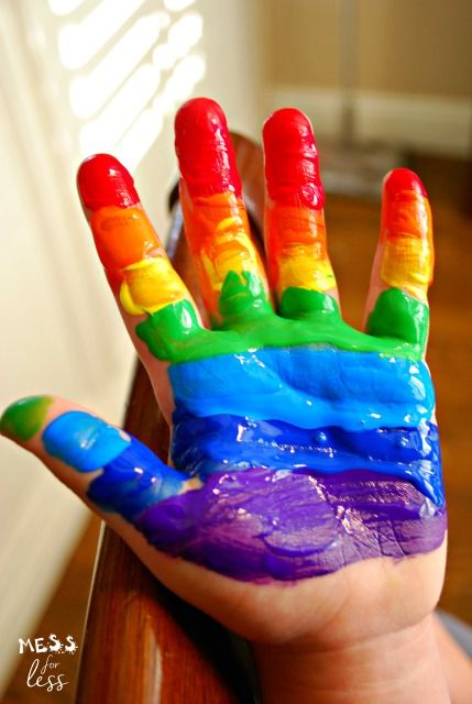 Hand Print Activity For Kids, Pride Crafts For Toddlers, Hand Print Flower Pot, Hand Painting For Kids, Hand Print Rainbow, Rainbow Handprint Art, Hand Print Painting Ideas, Hand Painting Kids, Hand Print Activity