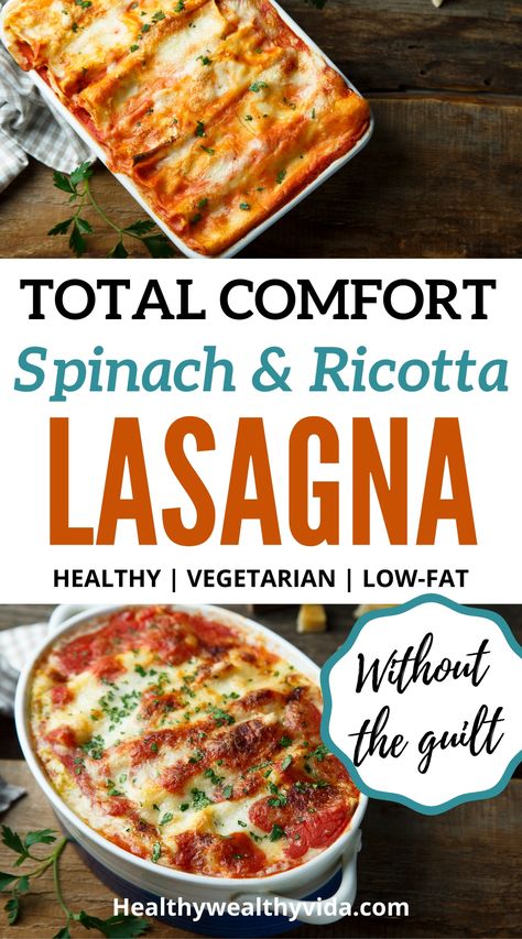 Healthy Spinach Lasagna, Spinach Ricotta Lasagna, Spinach And Ricotta Lasagne, Easy Lasagna Recipe With Ricotta, Spinach And Ricotta Lasagna, Ricotta Lasagna, Veggie Lasagna Recipe, Lasagna With Ricotta, Easy Crockpot Recipes Healthy