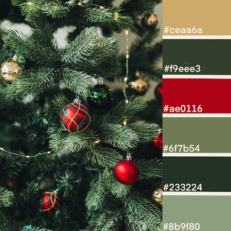 Christmas Colour Palette 2022, Christmas Color Swatches, Christmas Green Color Palette, Unique Christmas Color Scheme, Holiday Color Palette Christmas, Traditional Christmas Color Palette, Christmas Color Pallets, Christmas Color Palette Hex Code, Christmas Pallete Color