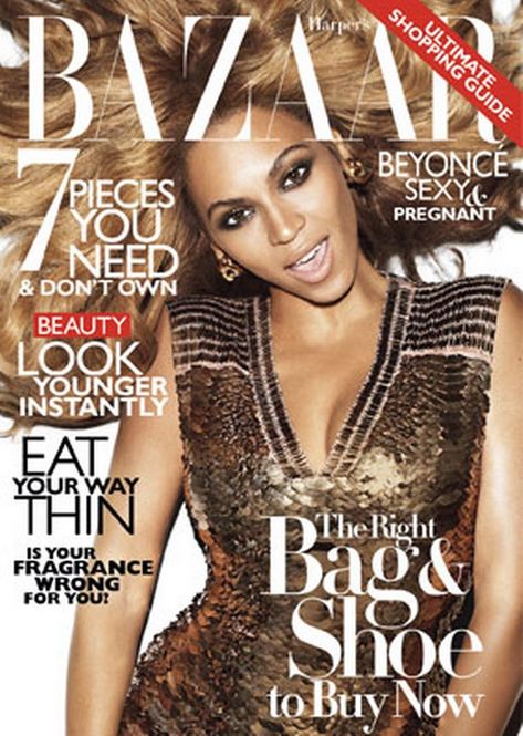 Beyonce Pregnant, Harpers Bazaar Covers, Gold Sequin Top, Harpers Bazaar Magazine, Beyonce Style, Terry Richardson, Good For Her, Fashion Magazine Cover, Fashion Cover