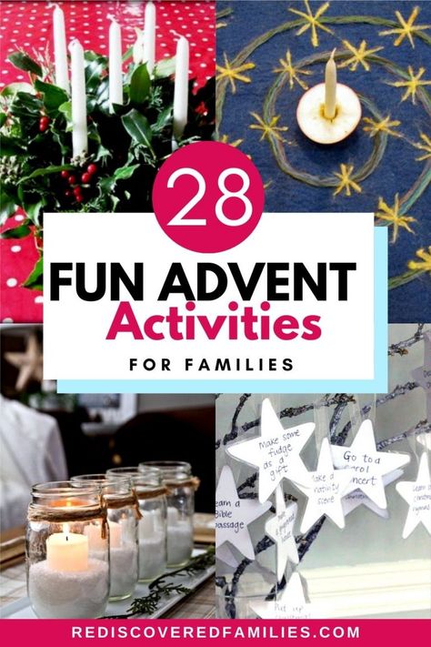 Looking for Advent ideas? Here’s an awesome collection of simple family Advent activities. We‘ve rounded up the best wreaths, calendars, crafts and simple rituals to celebrate Advent and the Winter solstice. Easy and simple is perfect for this busy time of year! Build memories that last a lifetime. Advent Activities For Families, Advent Family Activities, Advent Games, Advent Family, Prepare For Christmas, Advent Calendar Fillers, Advent Crafts, Advent Calendar Activities, Advent For Kids