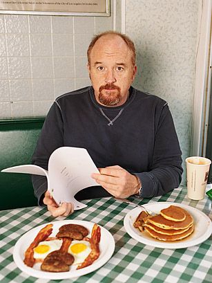 dek Celebrities Eating, Louis Ck, Eating Breakfast, From Movie, Sweet Guys, Best Portraits, Influential People, Time Magazine, Funny People