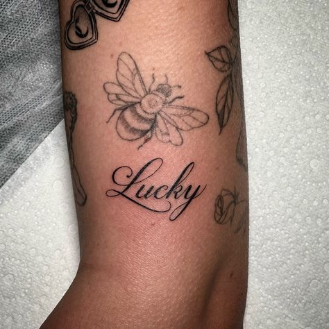 Lucky 🍀 Done at @capital.tattoo If you would like your own lucky tattoo 😝 send me a DM or email to book in! I have time in august available. . . . . #finelinetattoo #scripttattoo #scripttattoomelbourne #finelinetattoomelbourne #luckytattoo #fonttattoo #fancyscript #simplescript #lucky #finescripttattoo #delicatetattoo Lucky Girl Tattoo, Lucky Tattoo Word, Lucky You Tattoo, Lucky Tattoo Symbols, Lucky Tattoo, Tattoo Board, Fancy Script, Delicate Tattoo, Tattoo Script