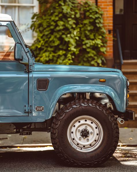 Land Rover 90 Build - Brooklyn Coachworks Brooklyn Coachworks, Land Rover Defender 90, Alpine White, Persian Blue, Defender 90, Land Rover Series, White Wolf, Land Rover Defender, Automatic Transmission