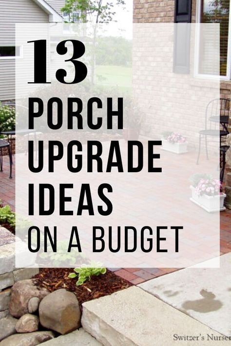 Get ready for Summer with these 13 before and after porch makeovers you can do yourself. Whether your porch is small or big you'll find inspiration in these easy and simple ways you can update your front or back porch. #diy #porch #makeover Small Porch Remodel, Flat Porch Ideas, Small Back Porch Ideas Uncovered, Small House Porch Ideas, Easy Front Porch Ideas, Old Porch Makeover, Porch Update Diy, Back Patio Porch Ideas, How To Decorate A Porch