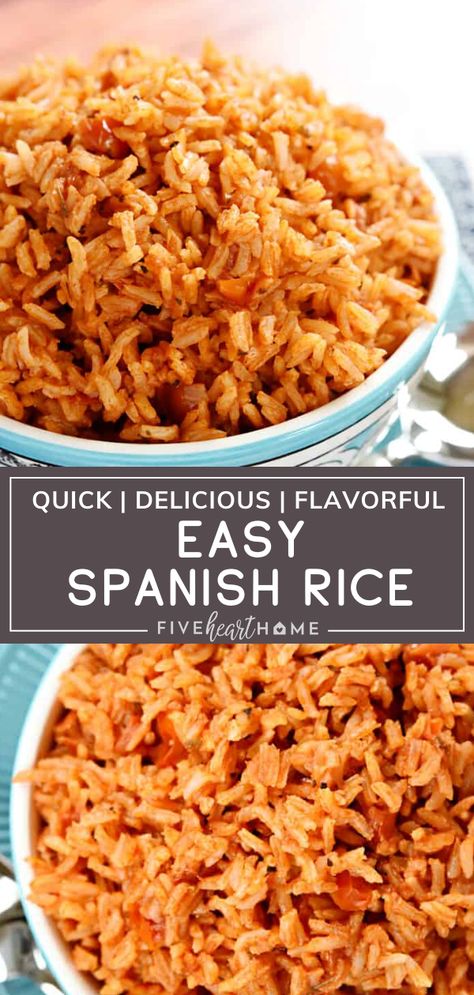 Rice In Chicken Broth, Easy Spanish Rice, Spanish Rice Easy, Sunday Dinner Ideas, Mexikansk Mat, Spanish Rice Recipe, Rice Side Dish Recipes, Quick Side Dishes, Rice Side