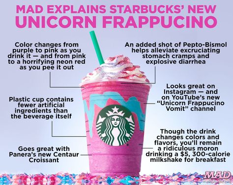 Starbucks Drinks Unicorn, Unicorn Starbucks Drink, Unicorn Frappuccino Starbucks, Starbucks Unicorn Frappuccino, Unicorn Frappuccino, Make A Unicorn, Starbucks Secret Menu Recipes, Star Bucks, Secret Starbucks Recipes