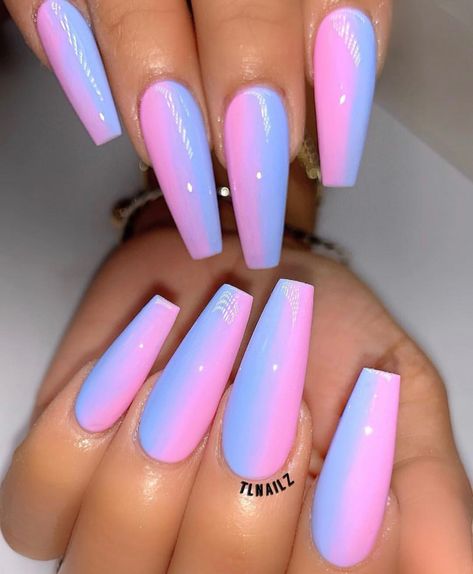 Baddie Nails Gel Designs, Reveal Nails, Wedding Nail Polish, Cotton Candy Nails, Unghie Sfumate, Gel Pedicure, French Pedicure, Blue Nail, Summer Acrylic Nails