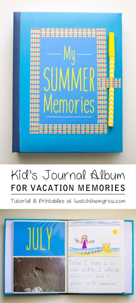 Travel Journal Prompts, Summer Holiday Activities, Journal Prompts For Kids, Summer Journal, Summer Fun For Kids, Summer Stuff, Idea Photo, Summer Scrapbook, Kids Scrapbook