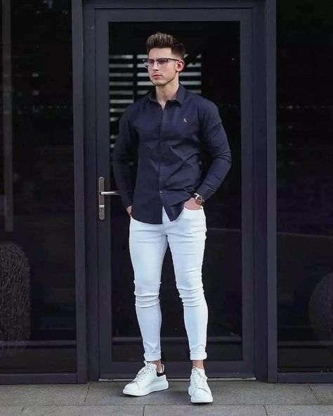 Shirt And Pants Combinations For Men, Black Shirt Outfit Men, Men Vest Outfits, Ropa Semi Formal, Black Shirt Outfits, Formal Men Outfit, Mens Casual Outfits Summer, Mens Casual Dress Outfits, Best Mens Fashion