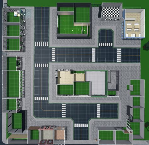 Bloxburg Town Road Layout, Cute Town Layout Bloxburg, Bloxburg Big Town Layout, Aesthetic Bloxburg City Layout, Bloxburg Town Layout With River, Bloxburg Nyc Town Layout Small Plot, Bloxburg City Layout No Large Plot, Bloxburg Road Layout, Bloxburg New York City Layout Small Plot