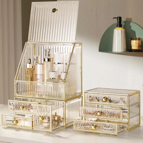 Stackable Plastic Cosmetic Organizer Vanity Organizer Shelf Box With Drawers - Buy Plastic Cosmetic Organizer,Cosmetic Organizer Cabinet Shelf Box,Stackable Plastic Cosmetic Organizer Product on Alibaba.com Luxury Makeup Organizer, Acrylic Bathroom Organizer, Acrylic Dresser, Rangement Makeup, Lipstick Nail, Mask Powder, Pink Items, Lipstick Brush, Makeup Drawer Organization