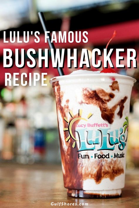 Bushwhacker Recipe, Bushwacker Drink, Bushwacker Recipe, Alabama Restaurants, Alabama Travel, Bushwacker, Beach Cocktails, Beach Place, Boozy Drinks