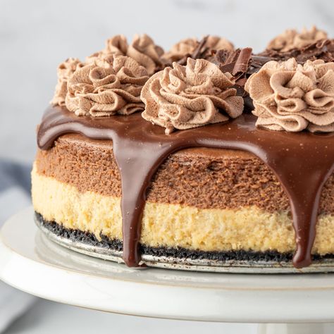 Mocha Cheesecake Recipe – State of Dinner Mocha Cheesecake Recipe, Blueberry Crumble Cheesecake, Ganache Glaze, Crumble Cheesecake, Chocolate Ganache Glaze, Cheesecake Recipes Philadelphia, Mocha Cheesecake, Cherry Cheesecake Recipe, Philadelphia Cheesecake