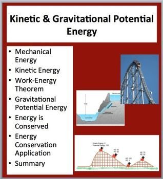 This 2-3 Day Kinetic & Gravitational Potential Energy lesson package begins by introducing Mechanical Energy (Kinetic + Gravitational Potential Energy), Work-Energy Theorem and how Energy is Conserved. Within the lesson there are many opportunities for students to test their knowledge through "Check Your Understanding" slides with the teacher version containing the answers (these are generally problem-based questions like they would see on a test or quiz).   The package also contai Gravitational Potential Energy, High School Science Classroom, Physics High School, Science Inquiry, Physics Lessons, High School Science Teacher, Learn Physics, Mechanical Energy, Secondary Science