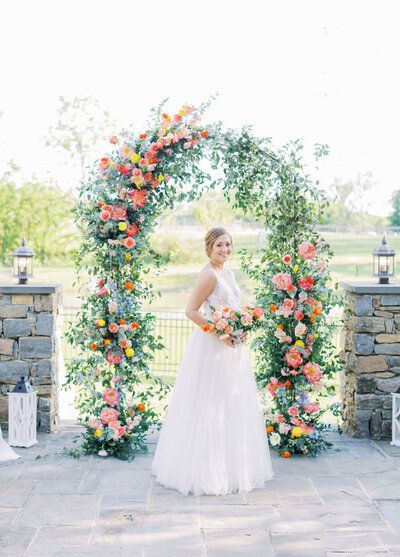 Summer Floral Arch Wedding, Full Floral Arch Wedding, Unique Flower Arch Wedding, Pastel Floral Wedding Arch, Colorful Ceremony Arch, Floral Archway Garden, Floral Wedding Theme Decor, Peony Arch Wedding, Colorful Floral Arch Wedding