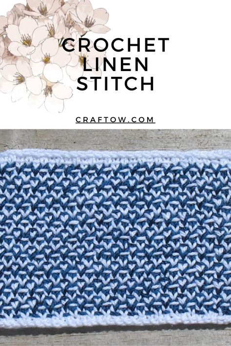 How to Crochet Linen Stitch Linen Crochet Stitch, Crochet Linen Stitch, Linen Stitch Crochet, Pony Wall, Popular Crochet, Novelty Yarn, Linen Stitch, Variegated Yarn, Types Of Yarn