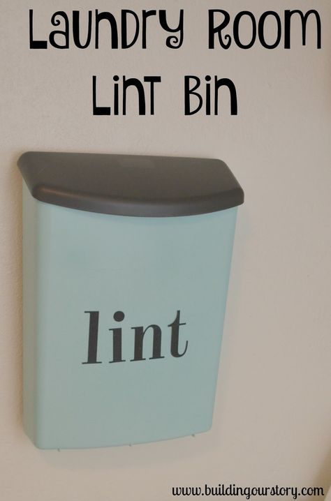 DIY Wall-Mounted Laundry Room Lint Bin, DIY laundry room lint container, lint… Lint Bin, Diy Home Decor For Apartments, Room Storage Diy, Basement Laundry, Diy Wand, Laundry Room Inspiration, Laundry Room Remodel, Laundry Closet, Laundry Room Diy