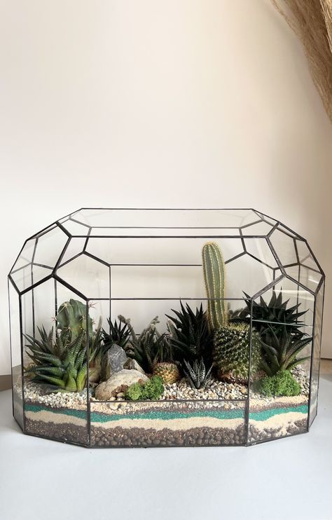 Gifts For Gardeners, Girly Apartment Decor, Terrarium Containers, Bird Cage Decor, Geometric Terrarium, Terrariums Kits, Succulents In Containers, Terrarium Plants, Succulent Terrarium