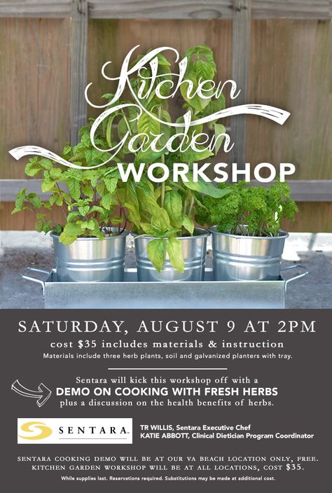 Let's get cooking! Kitchen Garden Workshop.  McDonald Garden Center Garden Center Workshop Ideas, Acorn Photo, Russian Dacha, Backyard Nursery, Seed Library, Workshop Event, Plant Workshop, Garden Huts, Garden Displays