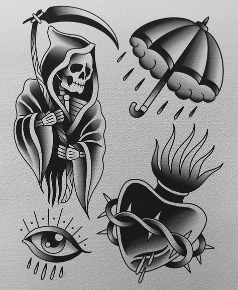 Traditional Tattoo Black And Grey, Traditional Tattoo Black And White, Traditional Tattoo Stencils, Traditional Tattoo Drawings, Skitse Bog, Traditional Black Tattoo, Traditional Tattoo Old School, Traditional Tattoo Inspiration, Petit Tattoo