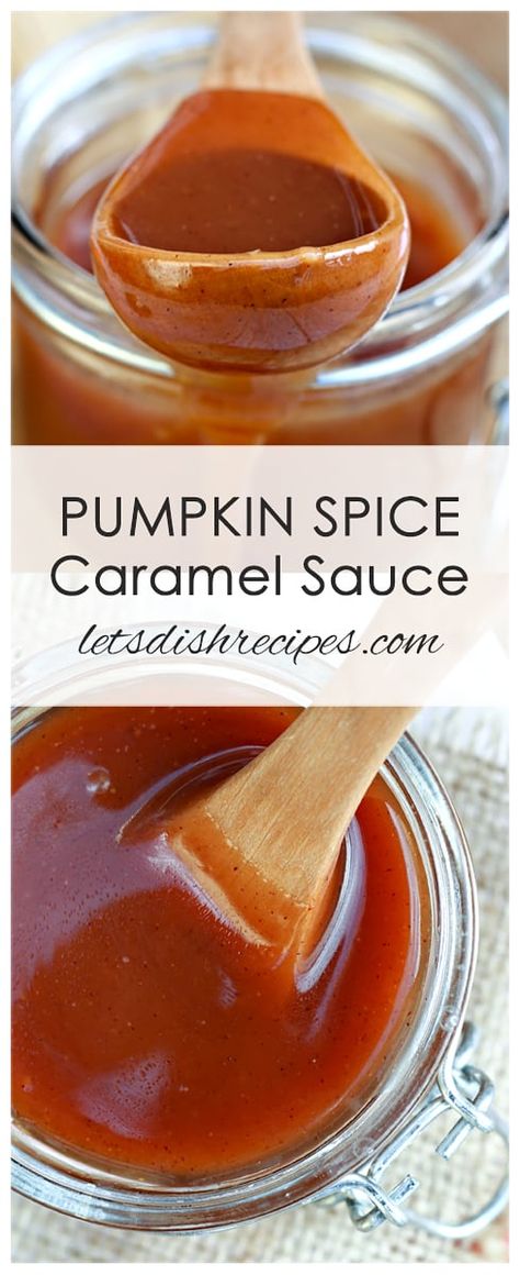 Pumpkin Spice Caramel Sauce — Let's Dish Recipes Pumpkin Cake With Caramel Sauce, Pumpkin Sauce Recipes, Pumpkin Sauce For Coffee, Pumpkin Spice Sauce, Sweet Sauces, Pumpkin Bundt Cake, Pumpkin Sauce, Caramel Recipes Sauce, Pumpkin Caramel