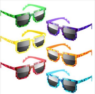 plastic frame Polycarbonate lens Pixelated Game, Pixel Fashion, Pixel Glasses, Pixel Sunglasses, Sunglasses Party Favor, Party Favors For Adults, Video Game Party, Christmas Birthday Party, Party Sunglasses