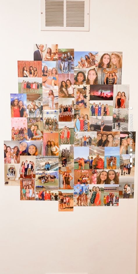 Friend Picture Wall Ideas, Room With Pictures On The Wall, Wall Bedroom Diy, Girls Room Diy, Pic Wall, Photo Collage Wall, Cute Wall Decor, Makeover Bedroom, Teenager's Room