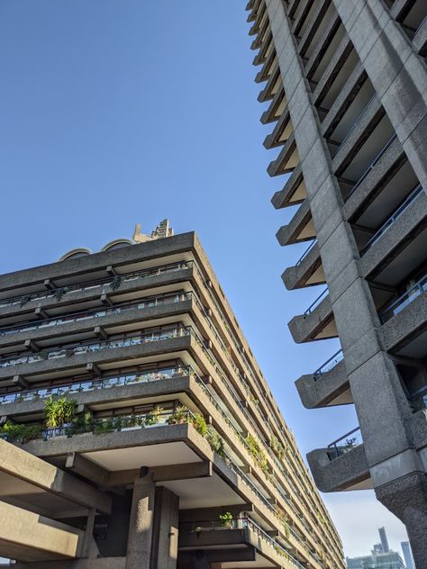 Exterior Corridor, Barbican Estate, Barbican London, Brutalist Architecture, Brutalism, Modernism, London Uk, Art Sketchbook, Architecture Design