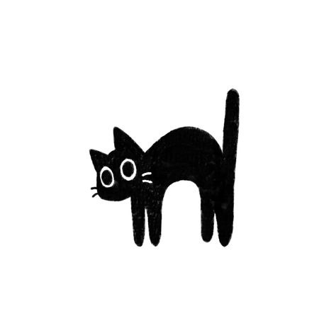 Simple Black Cat Drawing, Cute Black Cat Cartoon, Black Cat Widget, Black Cat Doodles, Black Cat Drawing Simple, Macbook Organization, Diary Letters, Black Cat Icon, Black Cat Cartoon