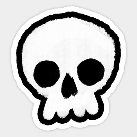 its merely a simple skull -- Choose from our vast selection of stickers to match with your favorite design to make the perfect customized sticker/decal. Perfect to put on water bottles, laptops, hard hats, and car windows. Everything from favorite TV show stickers to funny stickers. For men, women, boys, and girls. Simple Skull, Skull Stencil, Cute Grunge, Funny Patches, Skull Decal, Band Stickers, Skull Sticker, Skateboard Stickers, Black Stickers