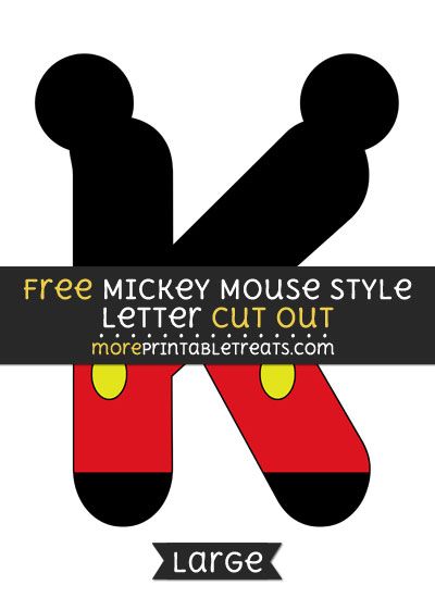 Free Mickey Mouse Style Letter K Cut Out - Large size printable Free Mickey Mouse Printables, Bead Alphabet, Daycare Projects, Mickey Mouse Classroom, Mickey Mouse Letters, Mickey Mouse Printables, Cricut Patterns, Mickey Mouse Photos, Disney Alphabet