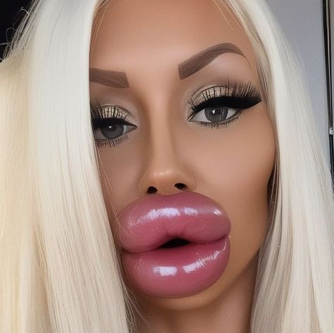 Extreme Plastic Surgery, Pout Face, Big Lips Natural, Botox Lips, Fake Lips, Cheek Fillers, Lip Augmentation, Lip Enhancement, Queen Makeup