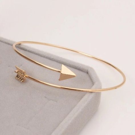 Arrow Bracelet, Bracelet Set Silver, Gift Inspo, The Bangles, Open Bangle, Bangles Style, Gold Bracelets, Silver Jewels, Adjustable Bangle