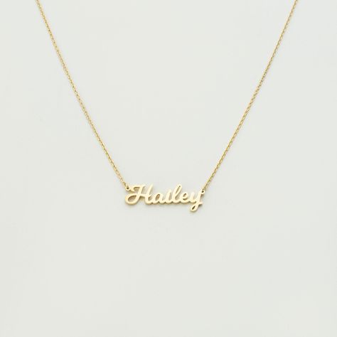 "CUSTOM NAME NECKLACE - FONT F105 This simple script necklace is just added to our Name Necklace Collection. You can customize this with any name or word of your choice. Basic symbol such as heart, star, &, # is available to add in, just put your request in note box at check out. * SIZE OF LETTERS: - Standard size: capital letters approximately 8mm high. - Large size: 1.5-2mm larger than standard size. * MATERIAL: Sterling Silver 925 * COLOR: Silver, 18k Gold Vermeil, Rose Gold Vermeil. --- Unbiological Sister Necklace, Silver Heart Jewelry, Mother Necklace Personalized, Script Necklace, Custom Bar Necklace, Dainty Initial Necklace, Sterling Silver Name Necklace, Bar Necklace Personalized, Bff Necklaces