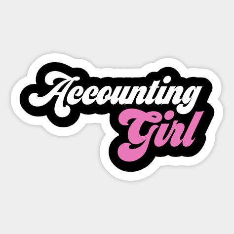 Accountant girl design retro style -- Choose from our vast selection of stickers to match with your favorite design to make the perfect customized sticker/decal. Perfect to put on water bottles, laptops, hard hats, and car windows. Everything from favorite TV show stickers to funny stickers. For men, women, boys, and girls. Cpa Lawyer Aesthetic, Accountancy Stickers, Accountant Aesthetic Girl, Accounting Wallpaper, Accountant Wallpaper, Accounting Stickers, Accounting Aesthetic, Accounting Quotes Inspiration, Accountant Aesthetic