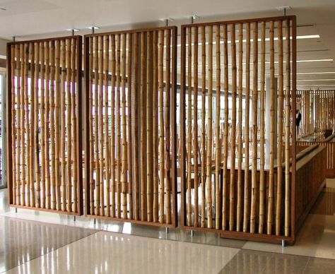 Bamboo Room Divider, Bamboo House Design, Bamboo Structure, Bamboo Architecture, Bamboo Decor, Bamboo Poles, Bamboo House, Bamboo Fence, Bamboo Wall