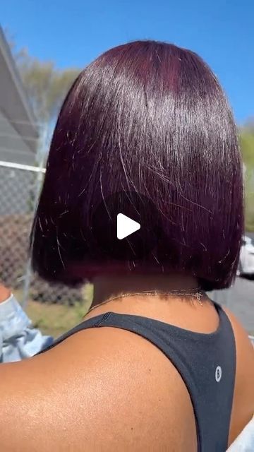 GLOBAL TRANSFORMATIONS on Instagram: "Perfect cut and color for fall🍁🍂🍁⁣ ⁣ Follow @tcmlonghairlovers for more content like this.  Such a bomb silk press and bob by @lynettethehairslayer ✂️ We are obsessed with this merlot color done by @xoxojenise🍷 The whole look is giving us fall vibes😍⁣ ⁣ Would you rock this? ✨#thechoppedmobb ⁣ ⁣________________________________________  Join our growing team today of wig designers nation wide and start earning from home and you be your own boss.   -Earn up to 108K Annually  -No experience needed, the course will get you fully prepared and ready to go.   -One day Sale just $50 Today! Original Price $450.  -Promotion Expires 12AM EST. 9/21/23   -Start today at www.virtualsalonexpress.us or click the link in bio.  _____________________________  #atlhai Plum Hair Color On Black Women, Merlot Hair Color, Hair Color Plum, Plum Hair, Merlot Color, Earn From Home, One Day Sale, Silk Press, Own Boss